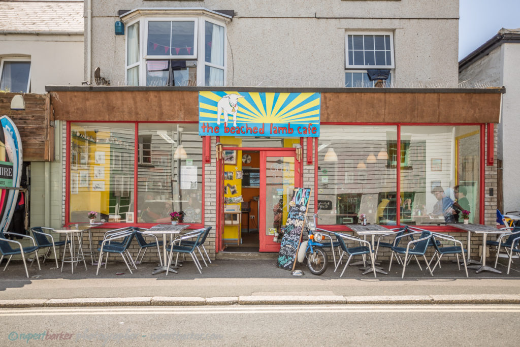 The Beached Lamb Cafe Newquay milkshakes family bright colours