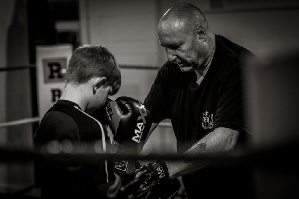 black and white images community project clubs Malmesbury Amateur Boxing Club