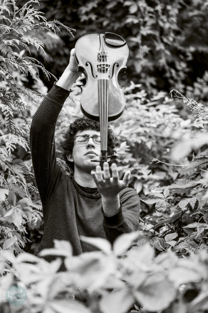 location portrait Theo May musician violin fiddle river Avon fossils